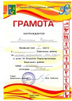 2 место - Анюшкин Кирилл (бег 100 м)